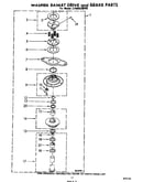 Washer basket drive and brake