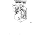 Whirlpool LT5005XMW0 dryer supports and washer cabinet harness diagram