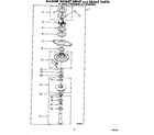 Whirlpool LT5009XMW0 washer basket drive and brake diagram