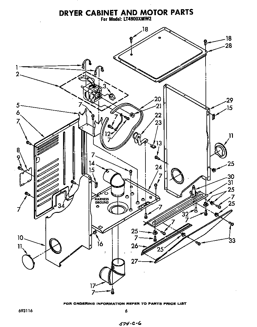 Dryer cabinet and motor