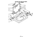 Whirlpool LT4900XMW2 washer top and lid diagram