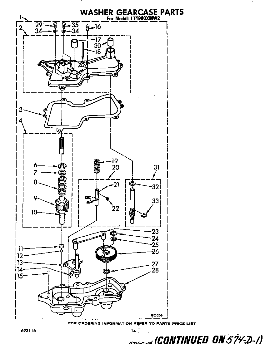 Washer gearcase