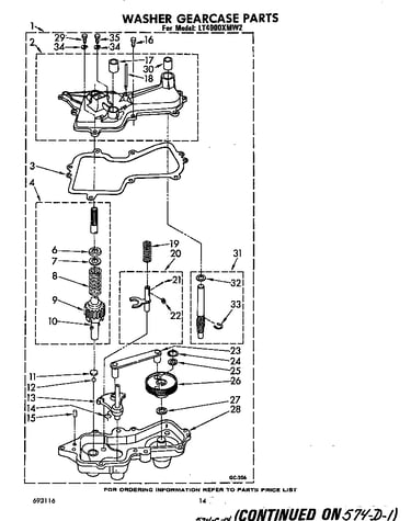 Washer gearcase