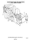 Dryer front panel and door