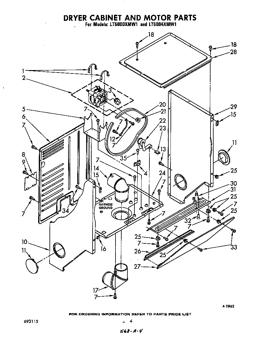 Dryer cabinet and motor