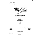 Whirlpool LE4930XMW1  diagram