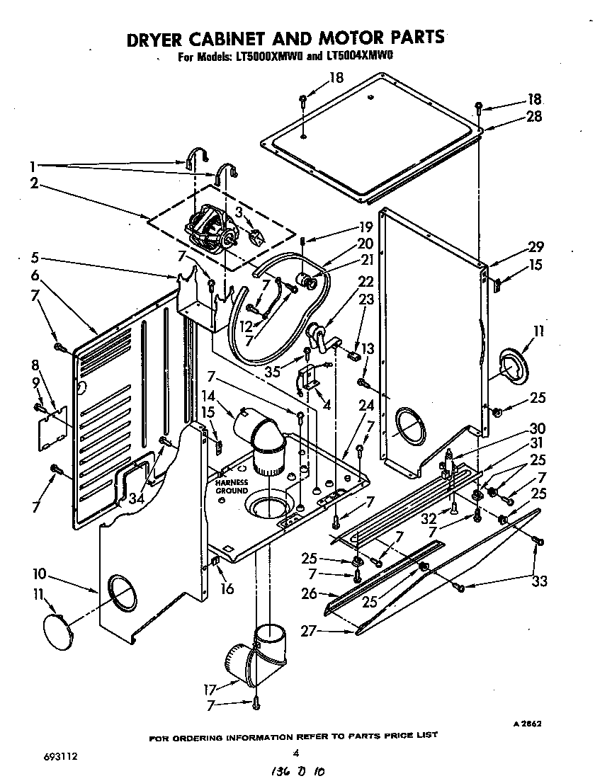 Dryer cabinet and motor