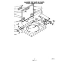 Whirlpool LT5000XMW0 washer top and lid diagram