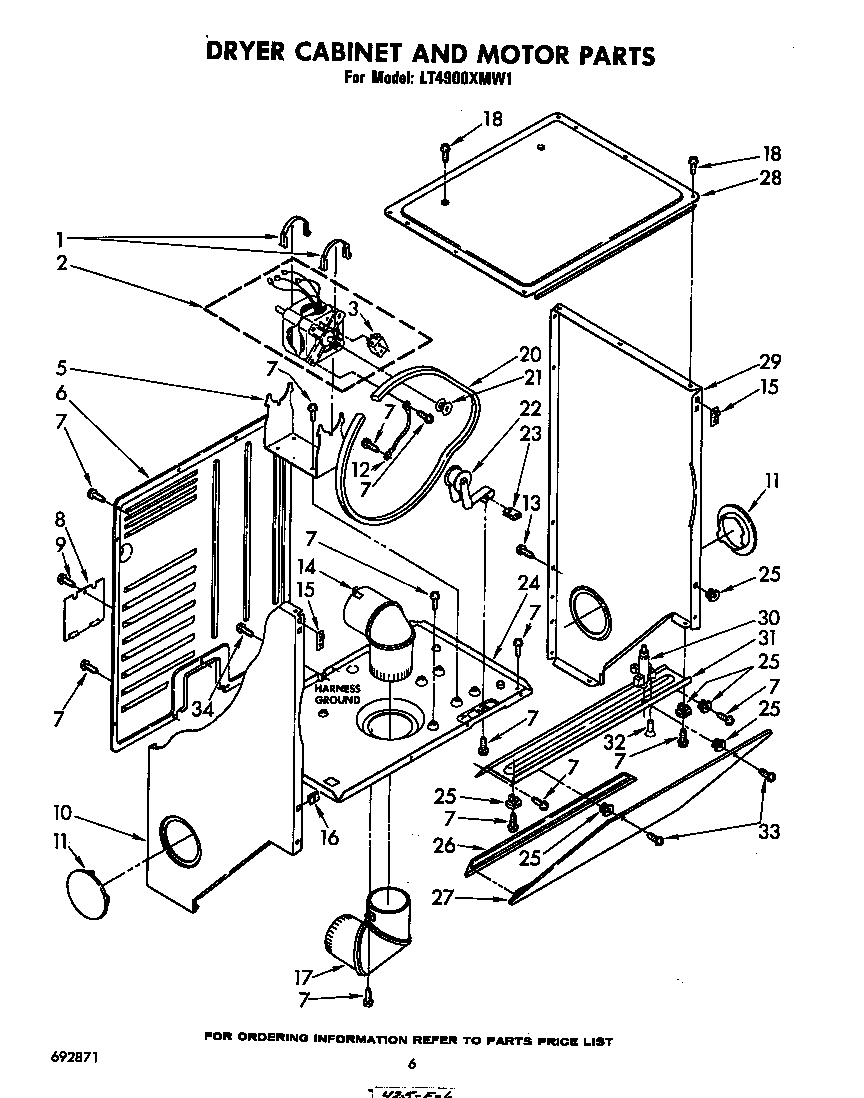 DRYER CABINET AND MOTOR