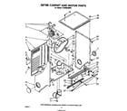 Whirlpool LT4900XMW1 dryer cabinet and motor diagram