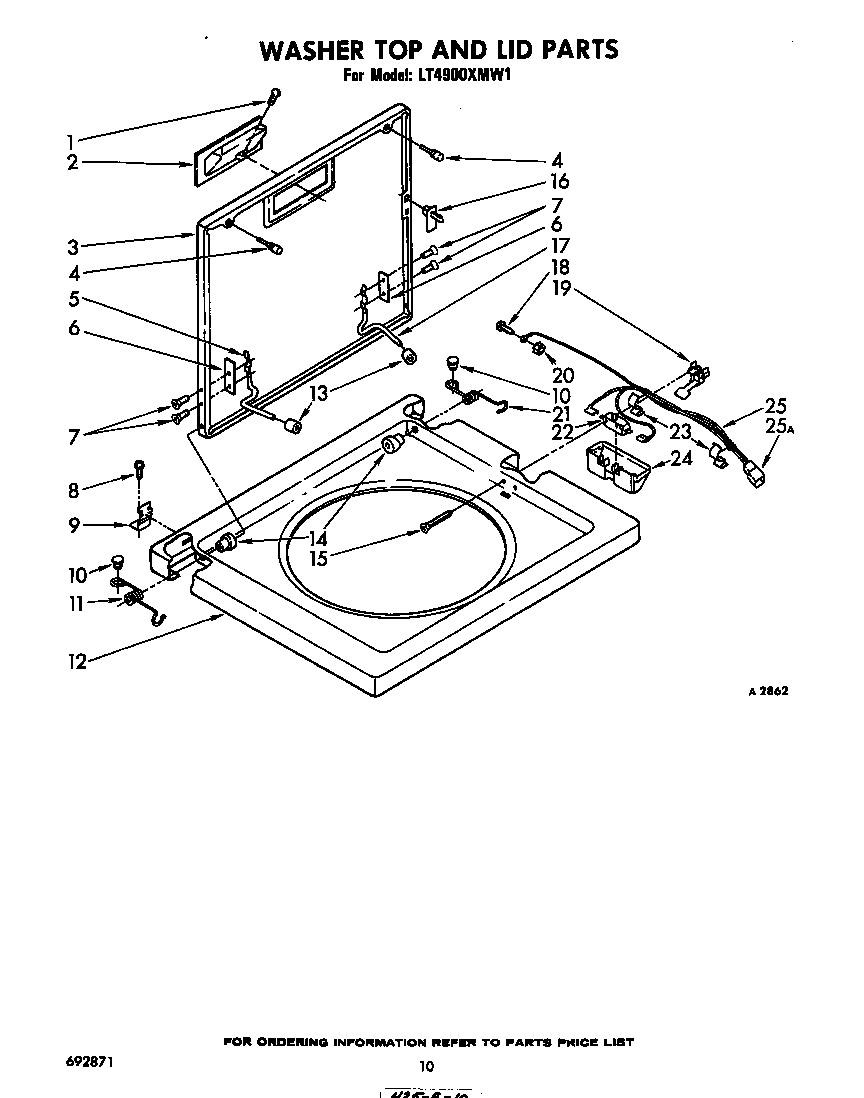 WASHER TOP AND LID