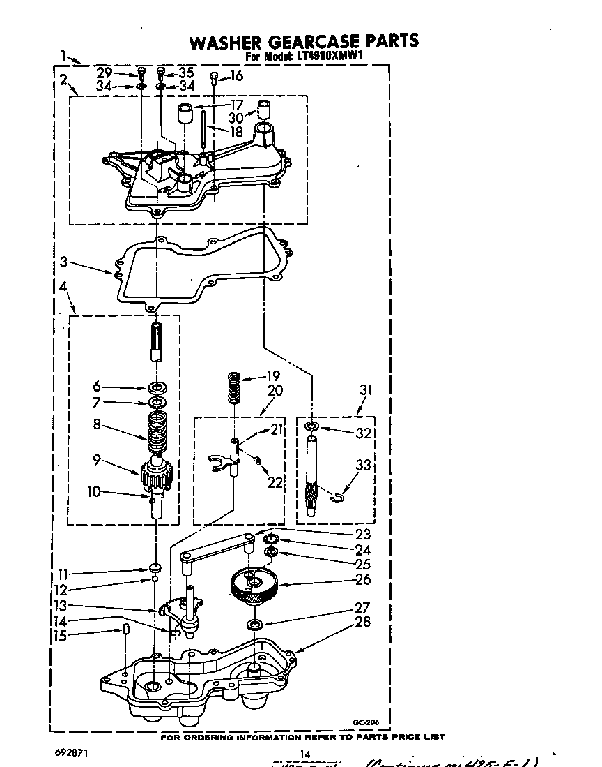 WASHER GEARCASE