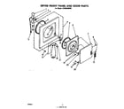 Whirlpool LT4900XMW0 dryer front panel and door diagram