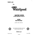 Whirlpool GLE7900XMW1  diagram