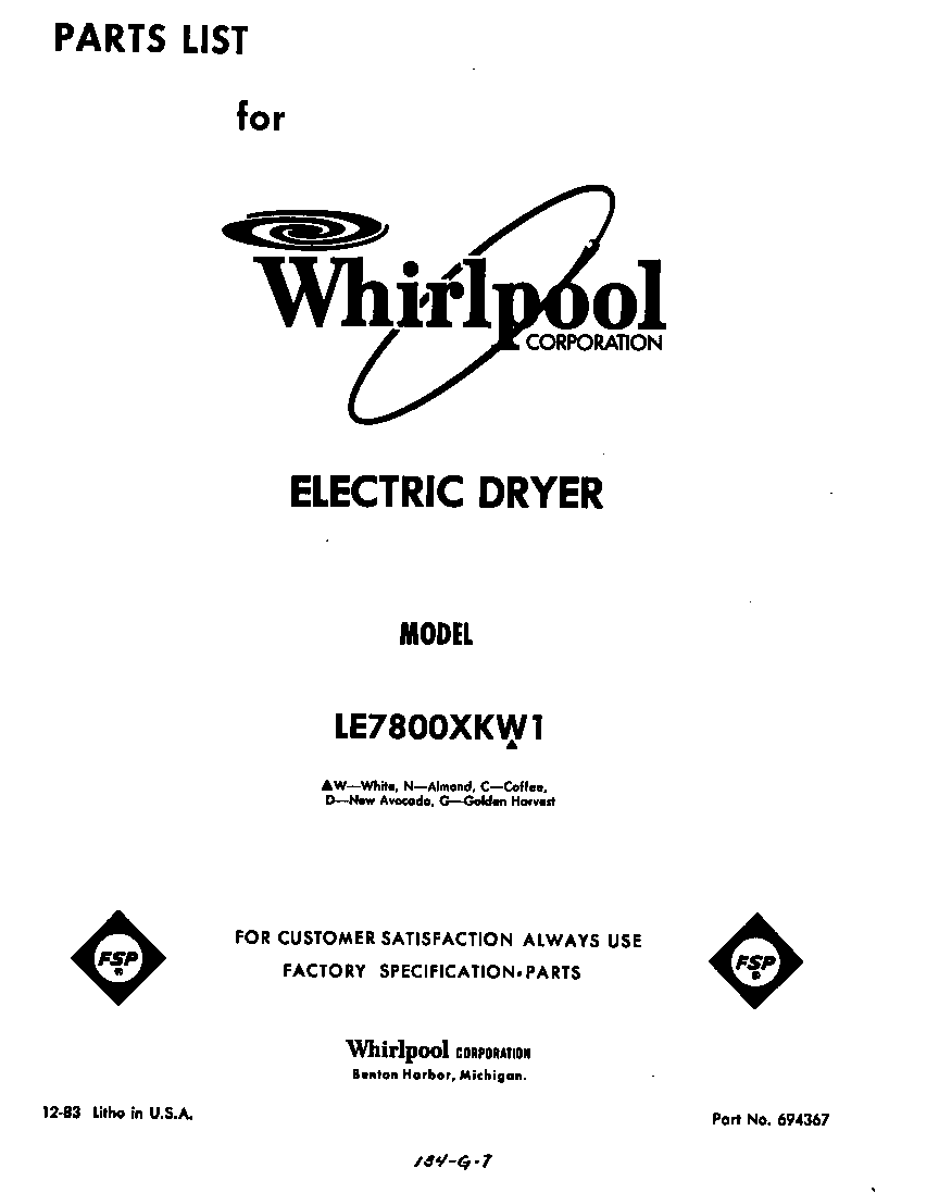 Parts diagram
