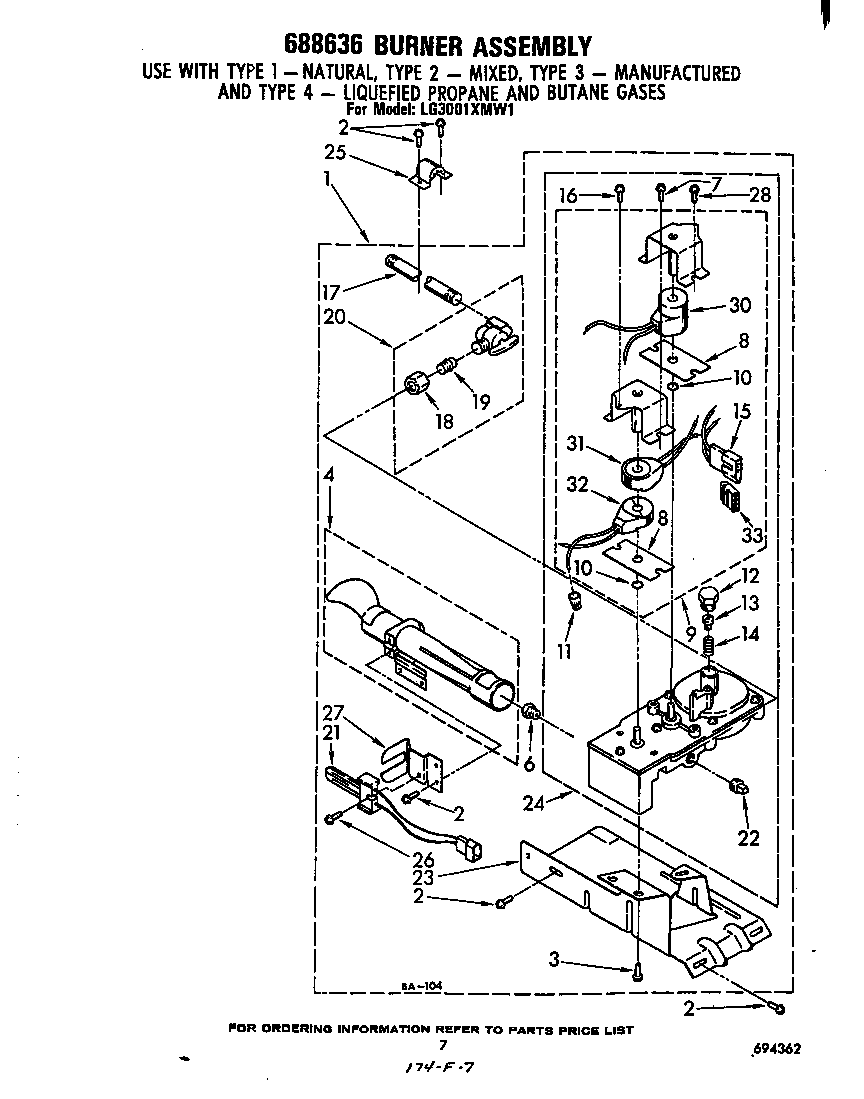 688636 BURNER ASSEMBLY