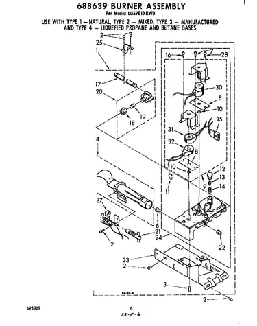 688639 burner assembly