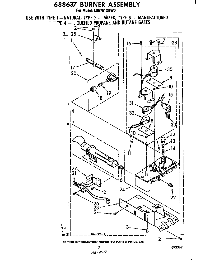 688637 burner assembly