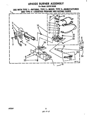 694505 burner assembly