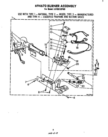 694670 burner assembly