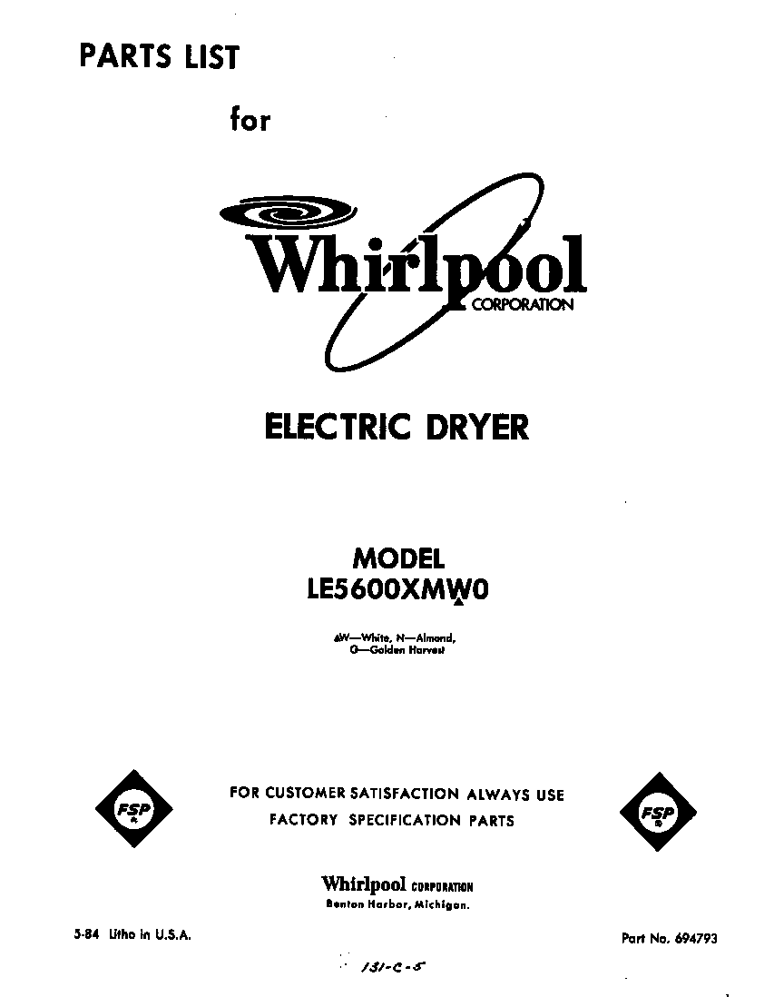 Parts diagram