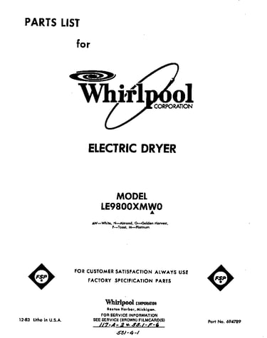 Parts diagram