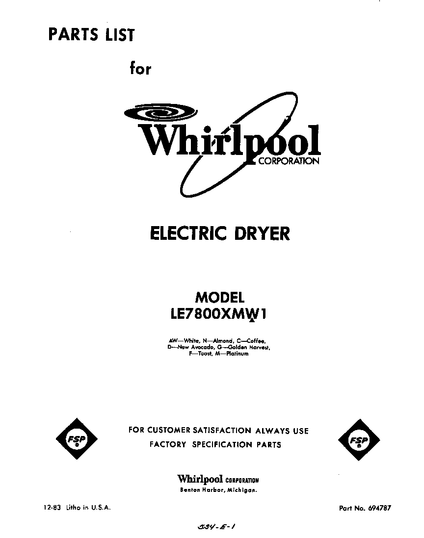 Parts diagram