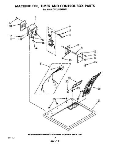 Machine top, timer and control box