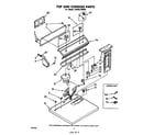 Whirlpool LG5801XMW2 top and console parts diagram