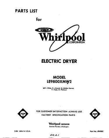 Parts diagram