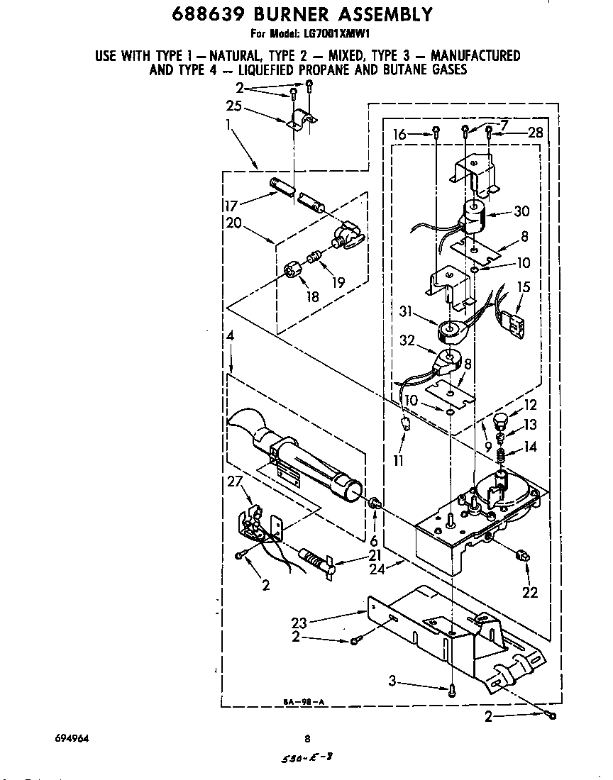 688639 burner assembly