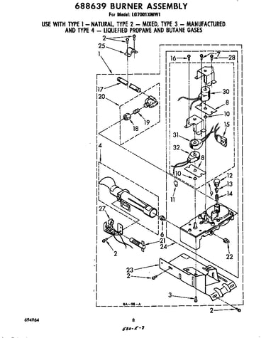 688639 burner assembly