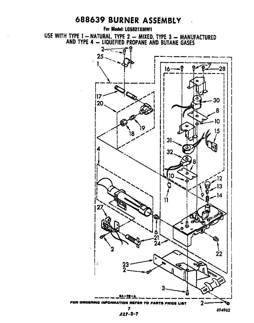 688639 BURNER ASSEMBLY