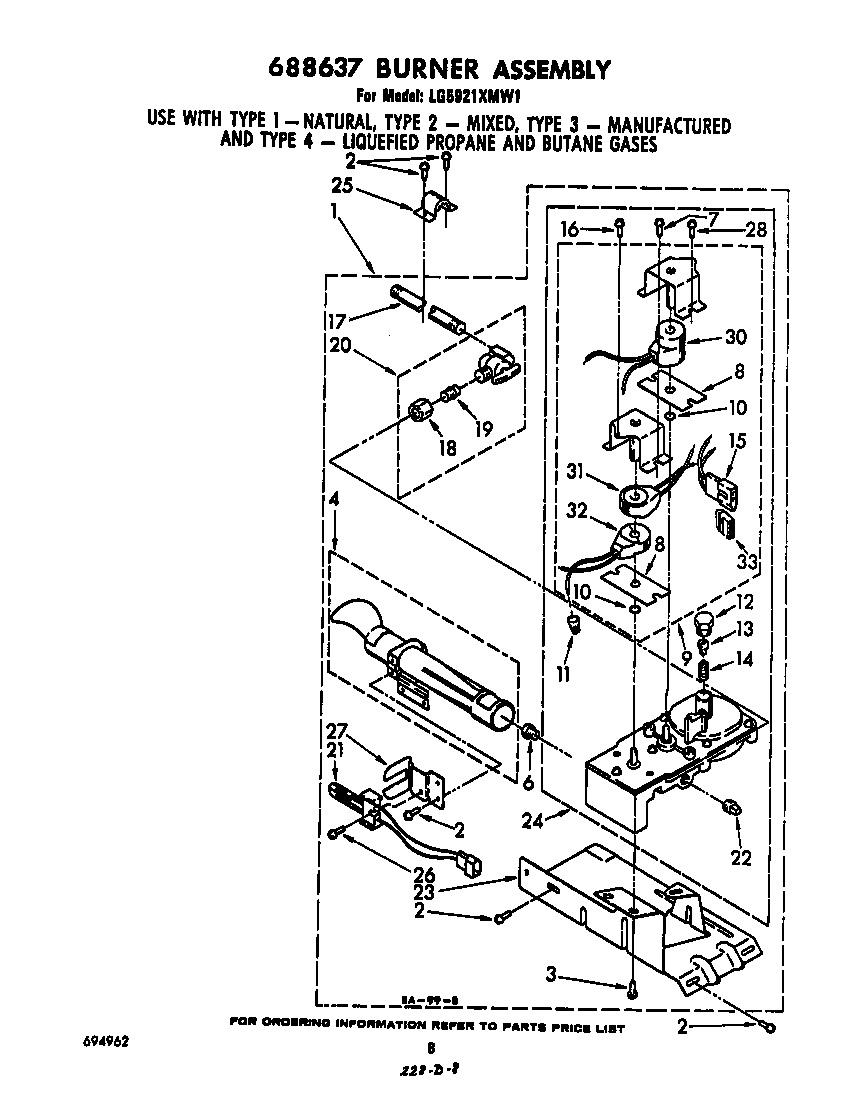 688637 burner assembly