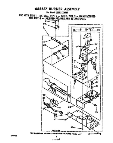 688637 burner assembly