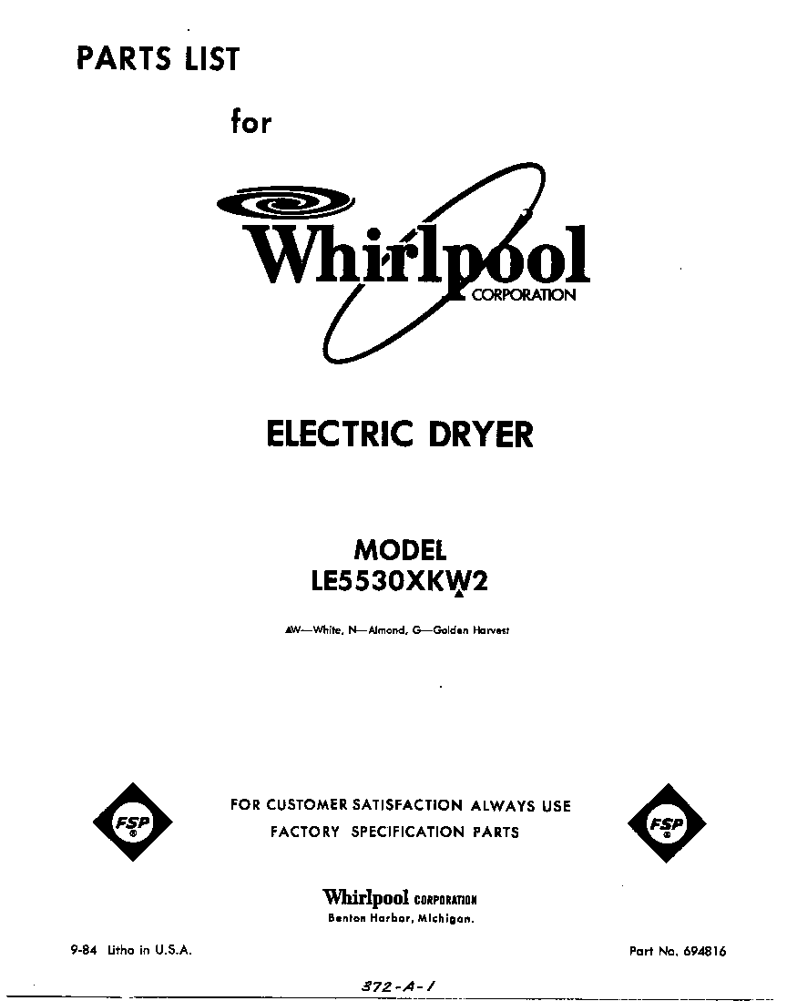 Parts diagram