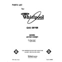 Whirlpool LG7801XMW2 front cover diagram
