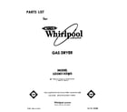 Whirlpool LG5801XSW0 front cover diagram