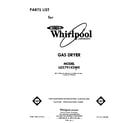 Whirlpool LG5791XSW0 front cover diagram