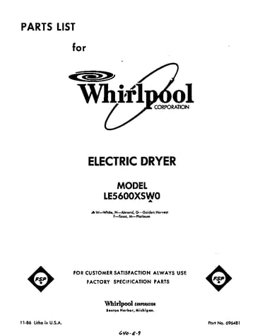 Parts diagram