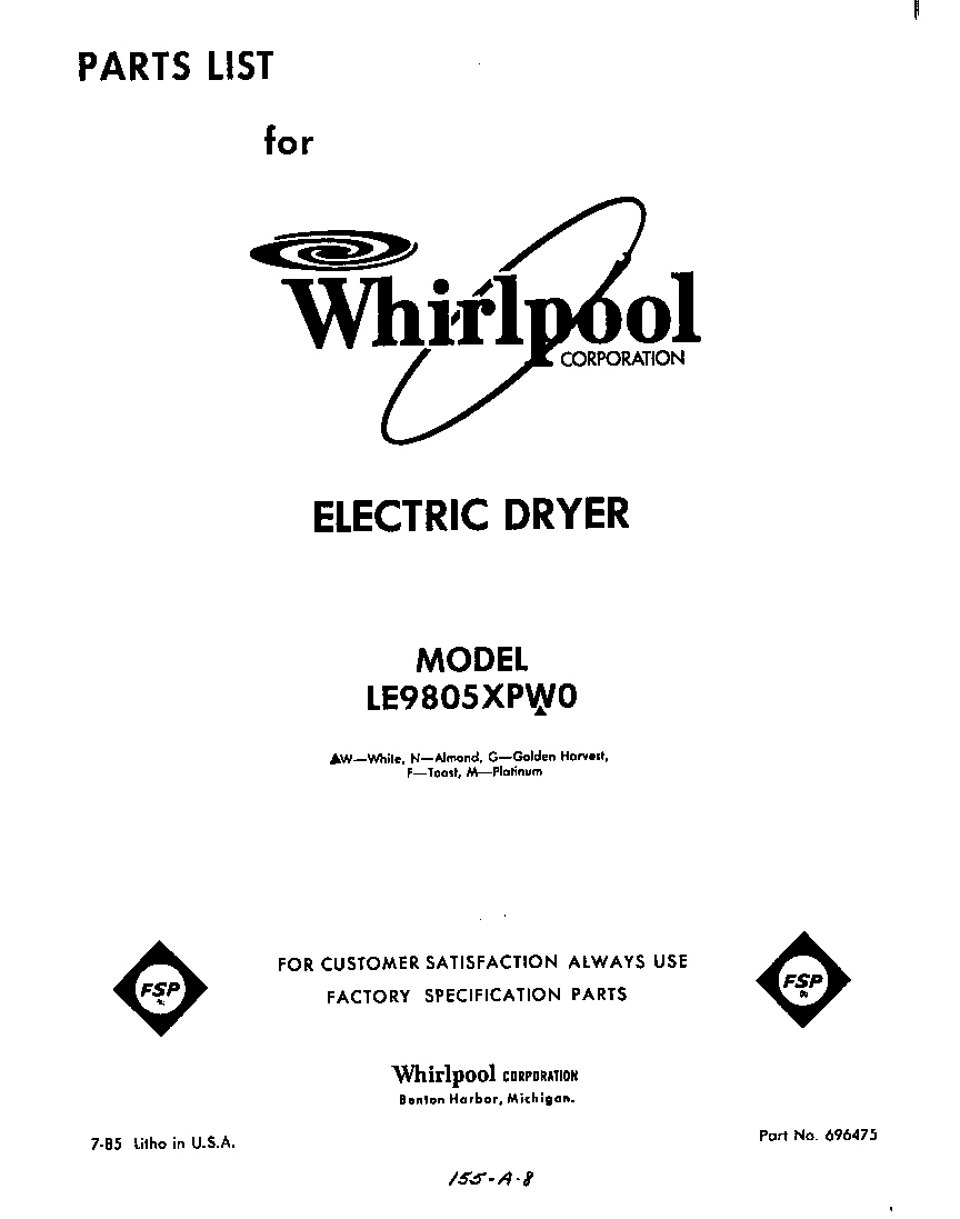 Parts diagram