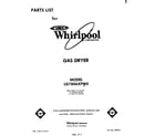 Whirlpool LG7806XPW0 front cover diagram