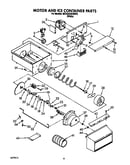 Motor and ice container