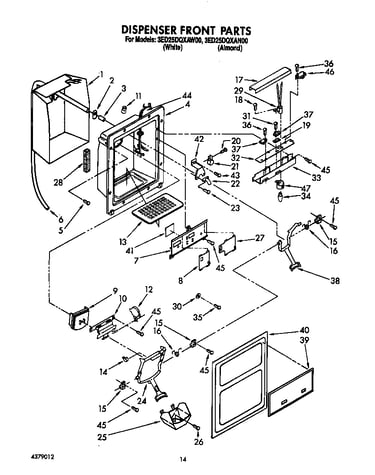 Dispenser front