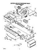 Motor and ice container