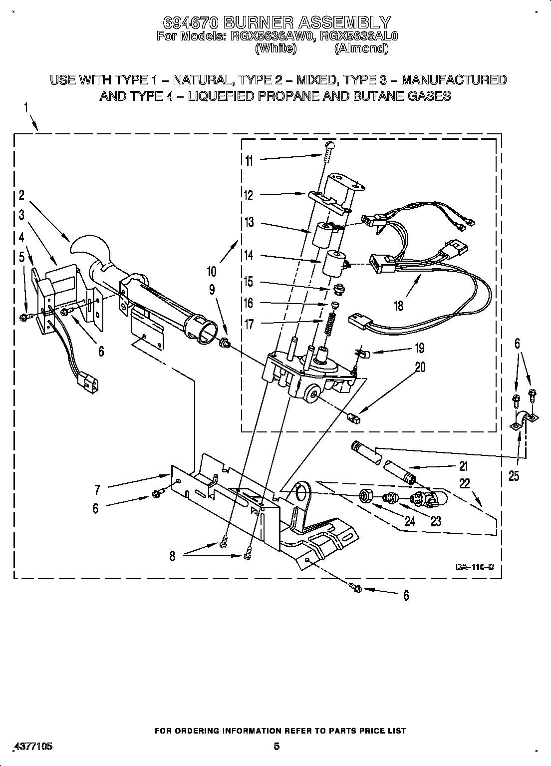 Burner assembly 694670