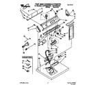 Whirlpool LGP7858AW0 top and console diagram