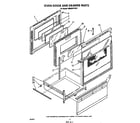 Whirlpool RM996PXVW1 oven door and drawer diagram