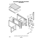 Whirlpool RM996PXVW1 microwave door and latch diagram