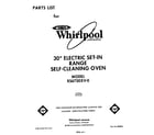 Whirlpool RS6750XVW0 front cover diagram
